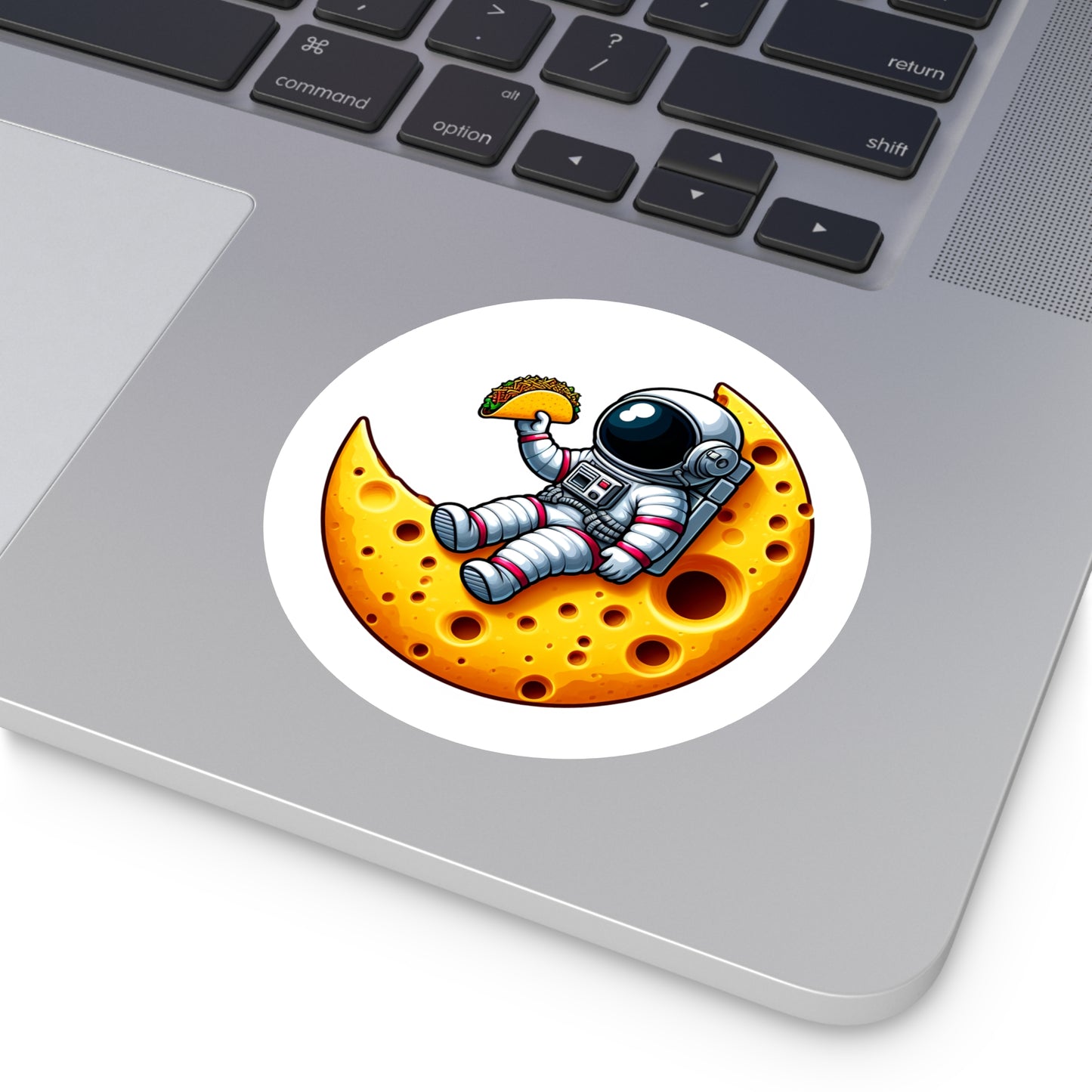 Astronaut on Cheese Moon Vinyl Sticker