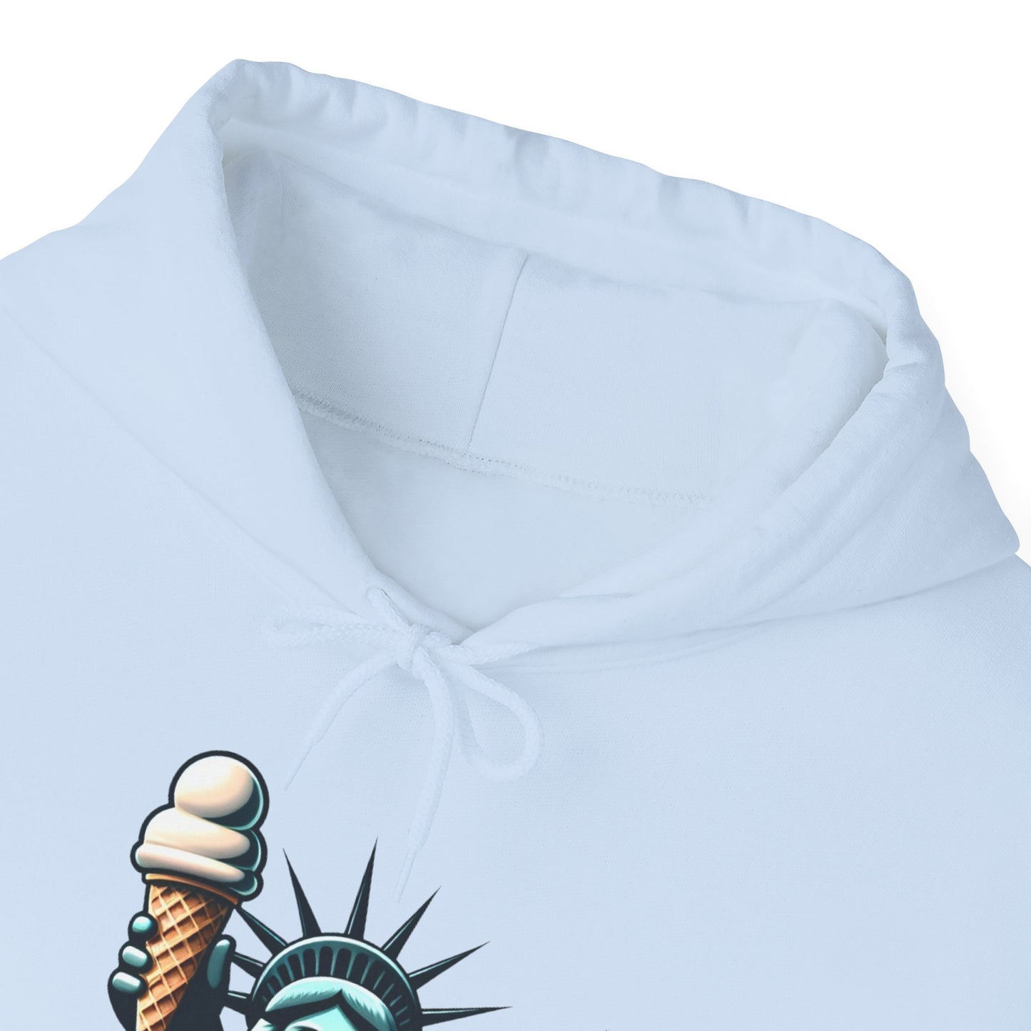 Lady Liberty Chillin w/ Vanilla Ice Cream Hooded Sweatshirt