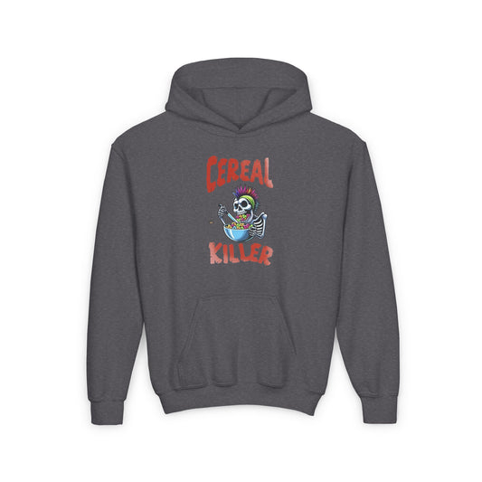 Skeleton Cereal Killer Kids Hooded Sweatshirt