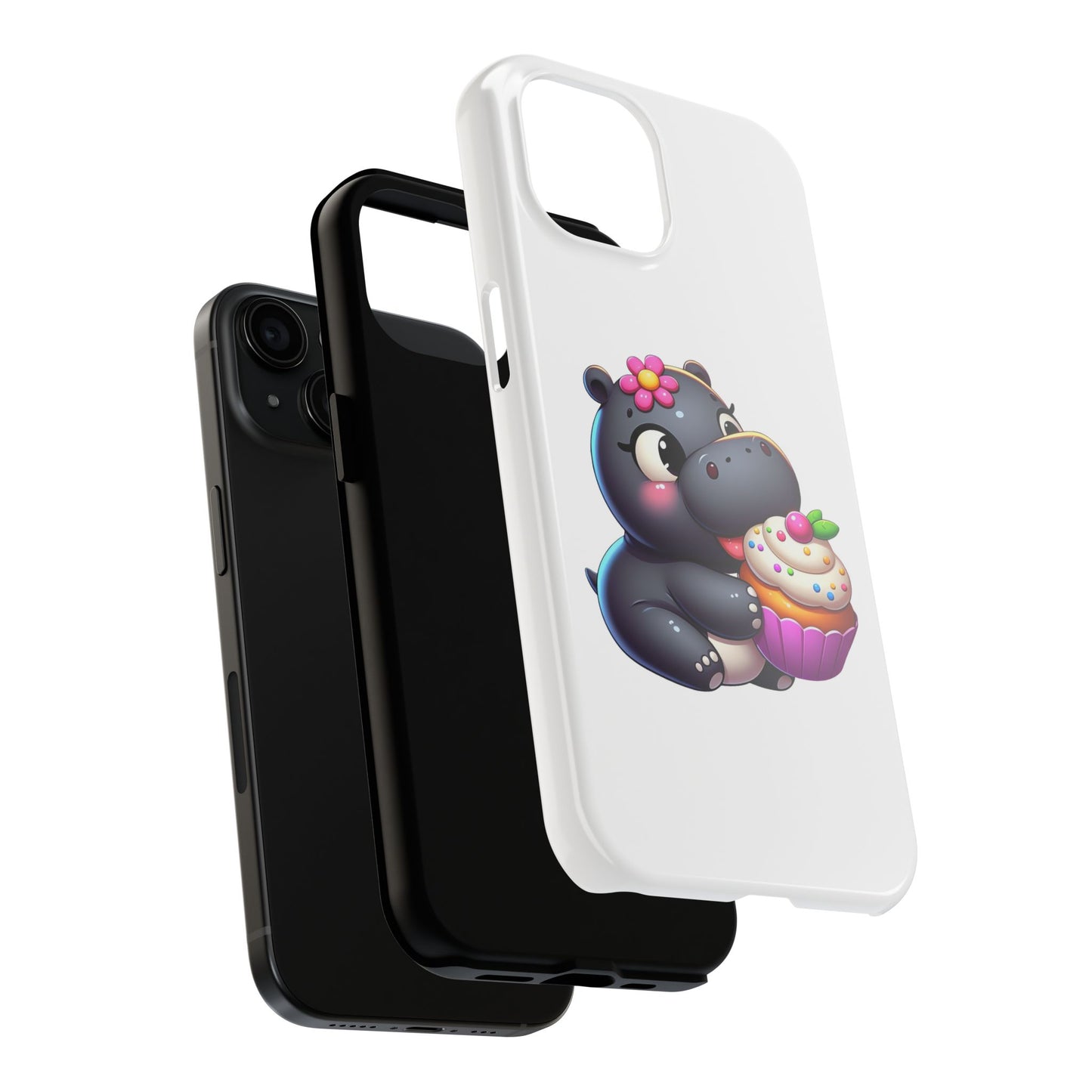 Hungry Hungry Cute Cupcake Hippo Phone Case