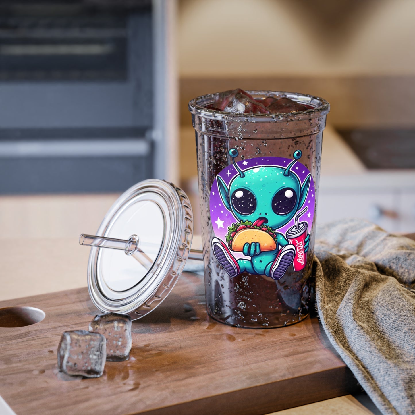 Extraterrestrial Taco Tuesday Acrylic Tumbler 16oz