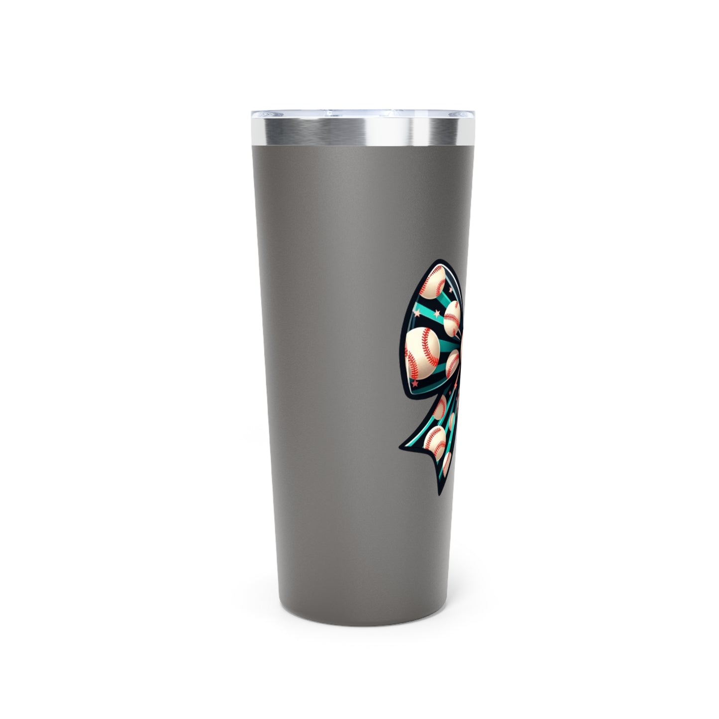 Baseball Prize Bow Copper Vacuum Insulated Stainless Steel Tumbler 22oz