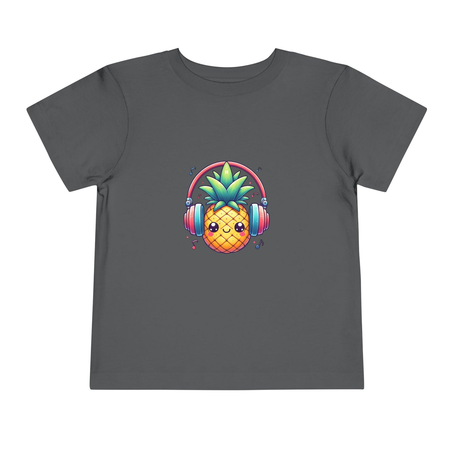 Happy Pineapple w/ Headphones Toddler Short Sleeve Shirt