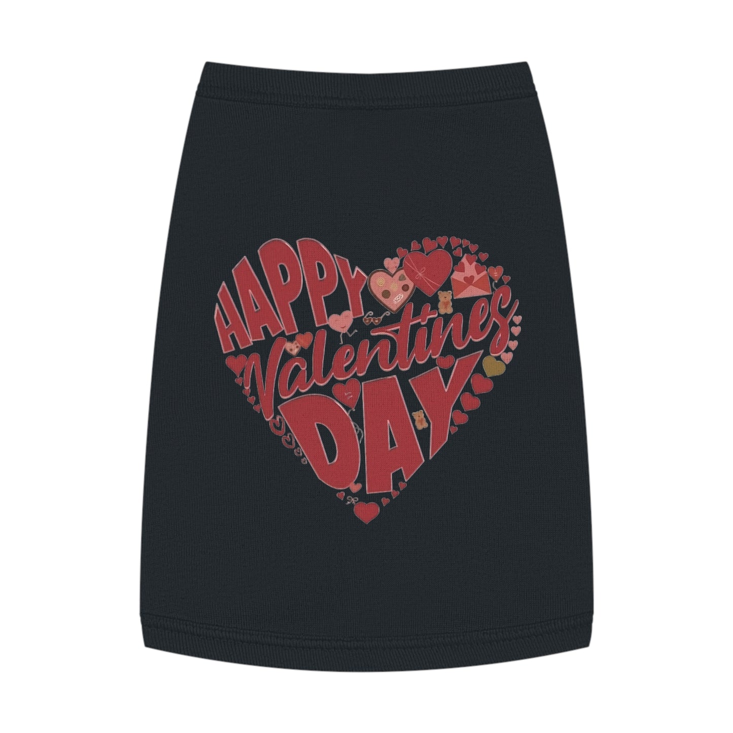 Happy Valentine's Day in a Heart Pet Shirt