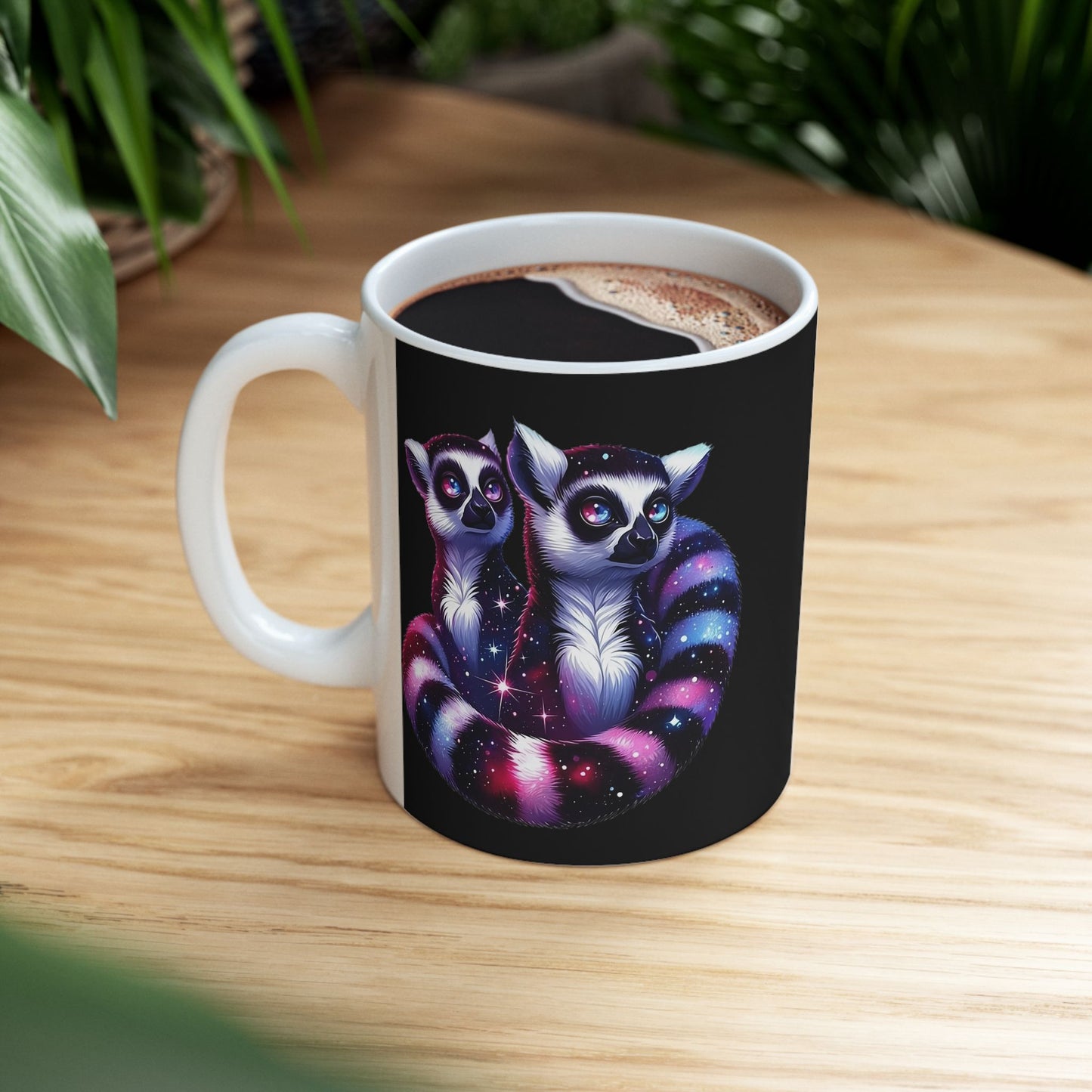 Two Galaxy Lemurs Ceramic Mug (11oz & 15oz)