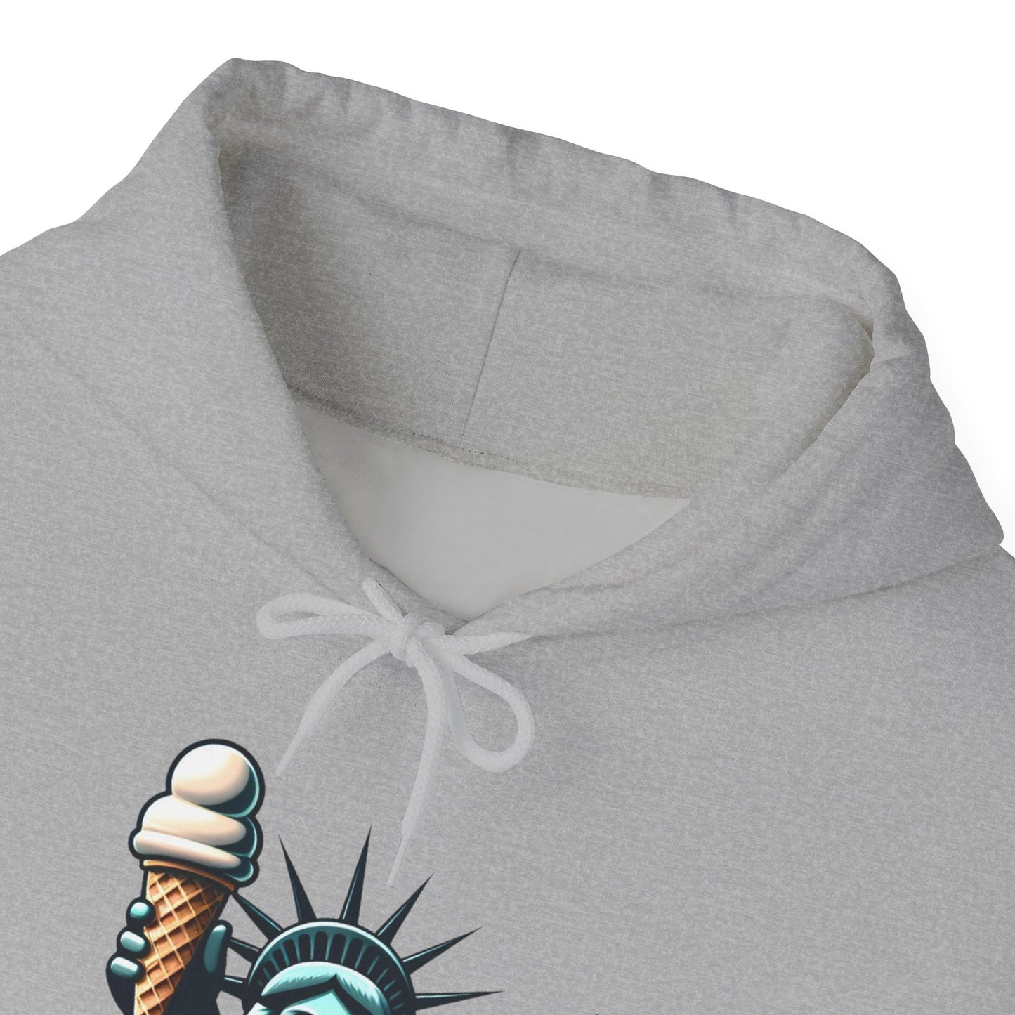 Lady Liberty Chillin w/ Vanilla Ice Cream Hooded Sweatshirt