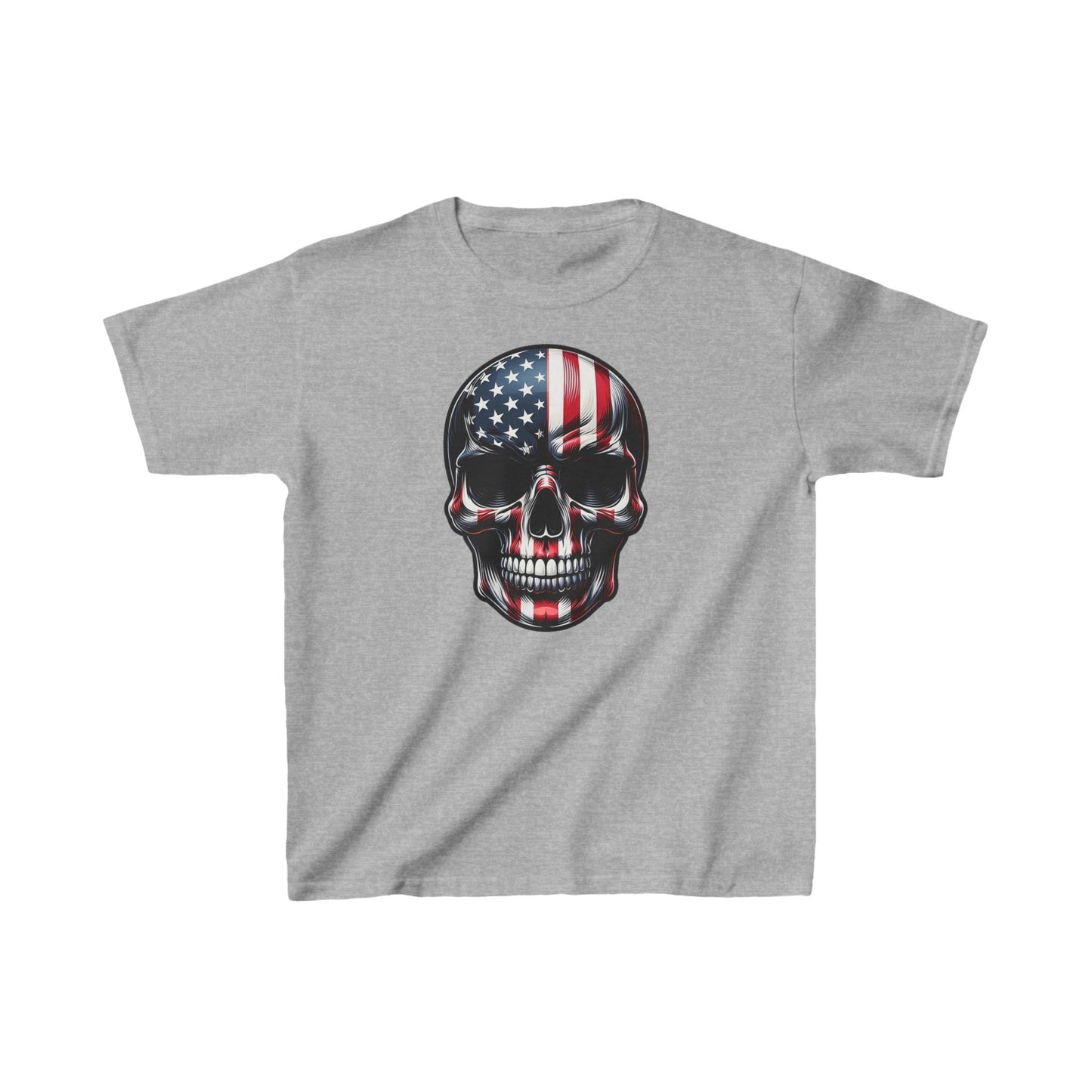 Skull, Stars & Stripes Kids Short Sleeve Shirt