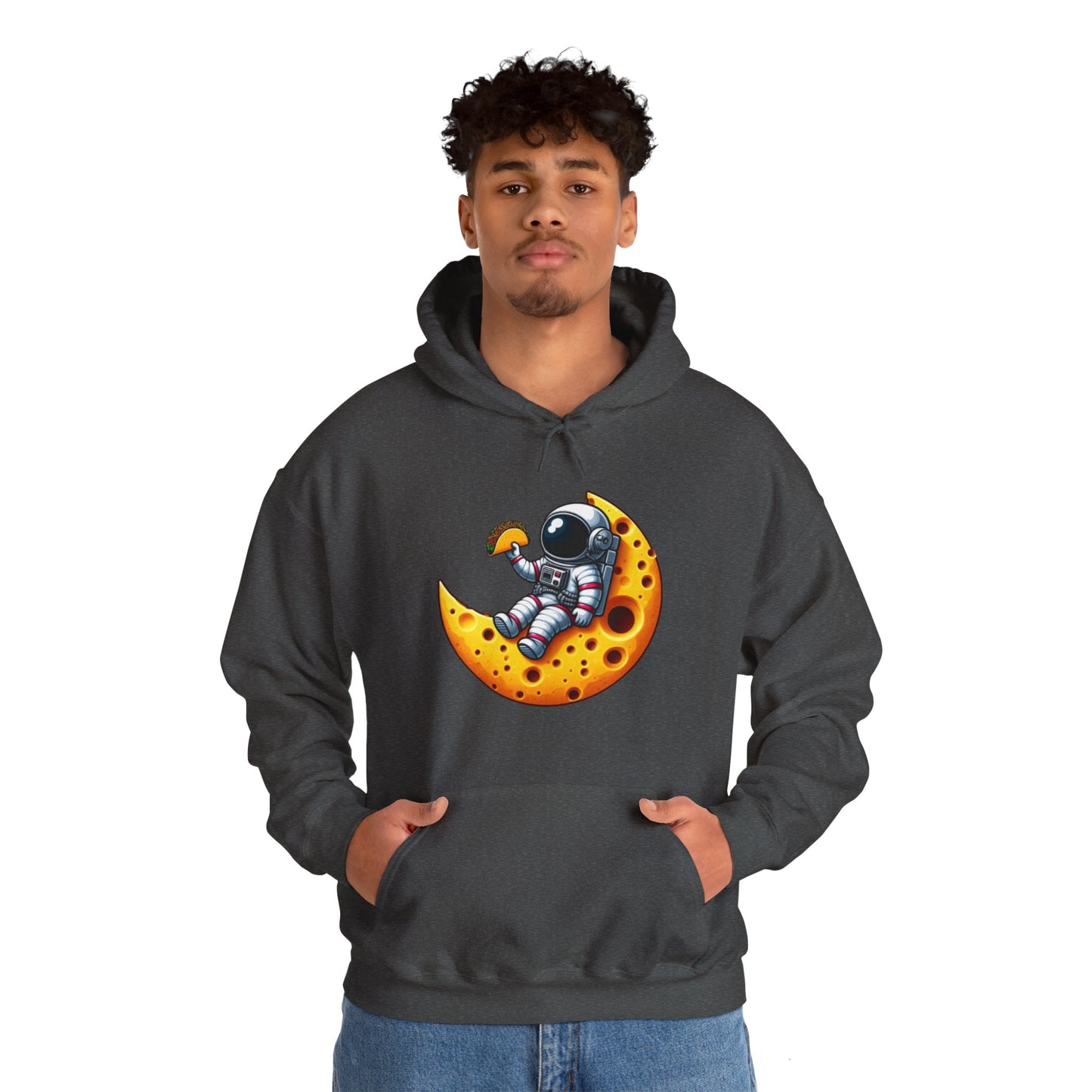 Astronaut On Cheese Moon Hooded Sweatshirt