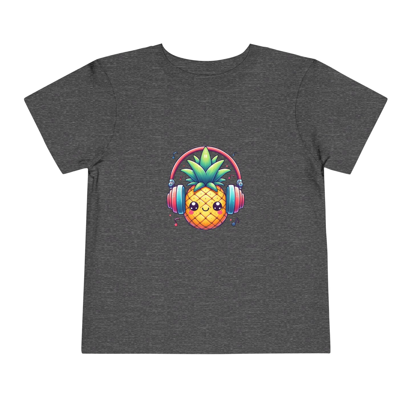 Happy Pineapple w/ Headphones Toddler Short Sleeve Shirt