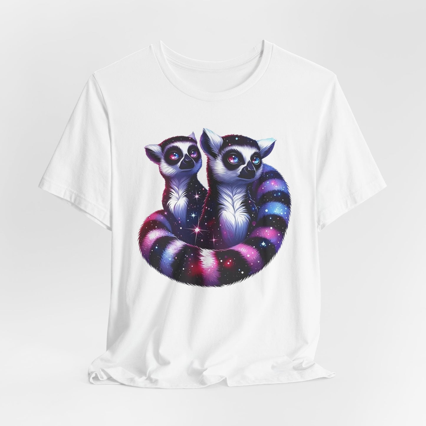 Two Galaxy Lemurs Short Sleeve Shirt