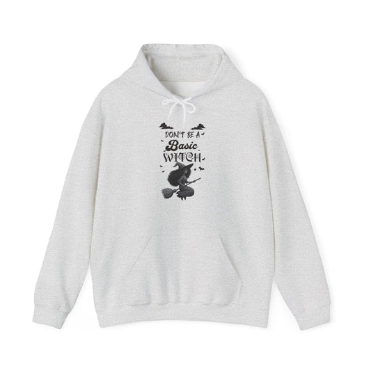 Not Your Basic Flying Witch w/ Curly Hair Hooded Sweatshirt
