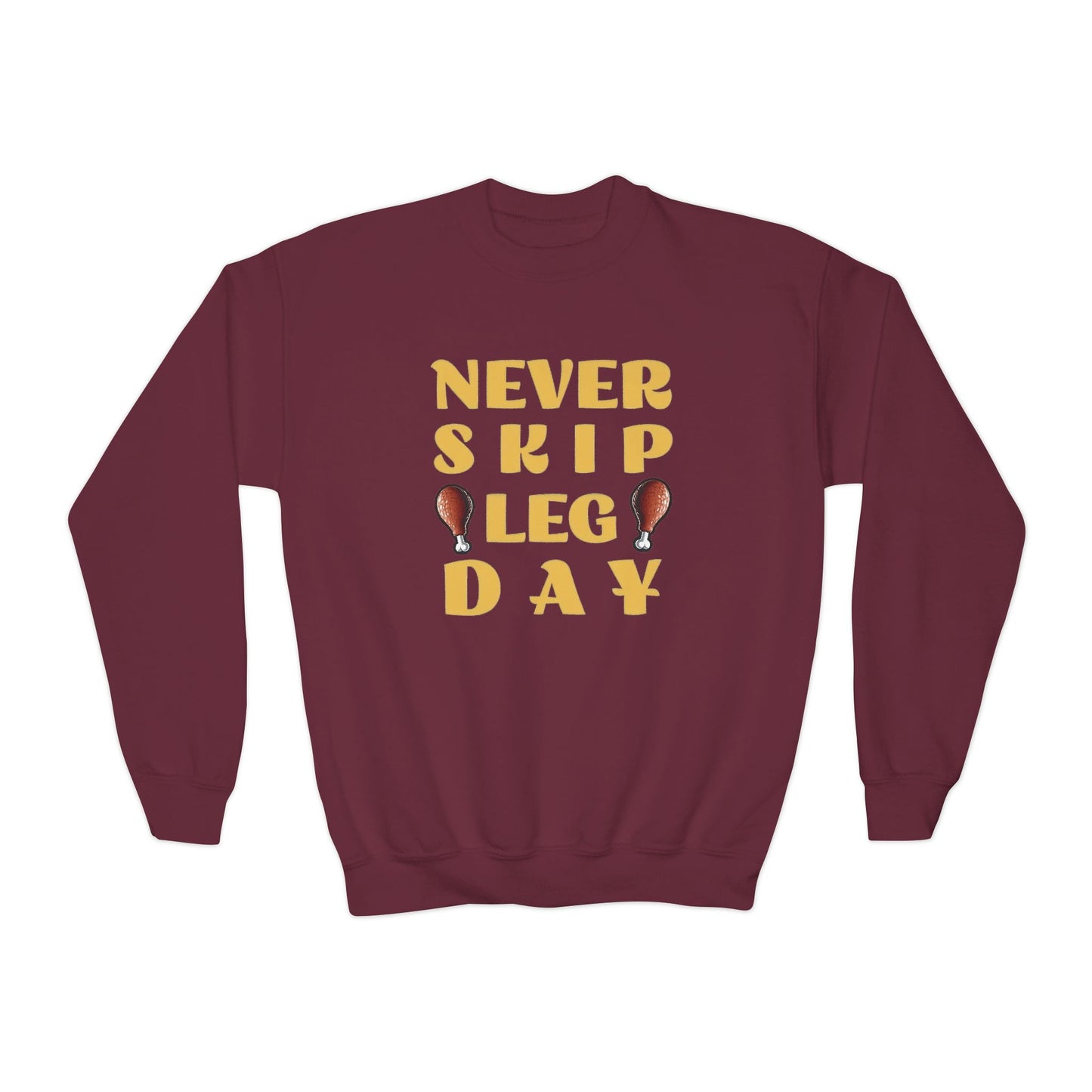 Never Skip Leg Day Kids Sweatshirt