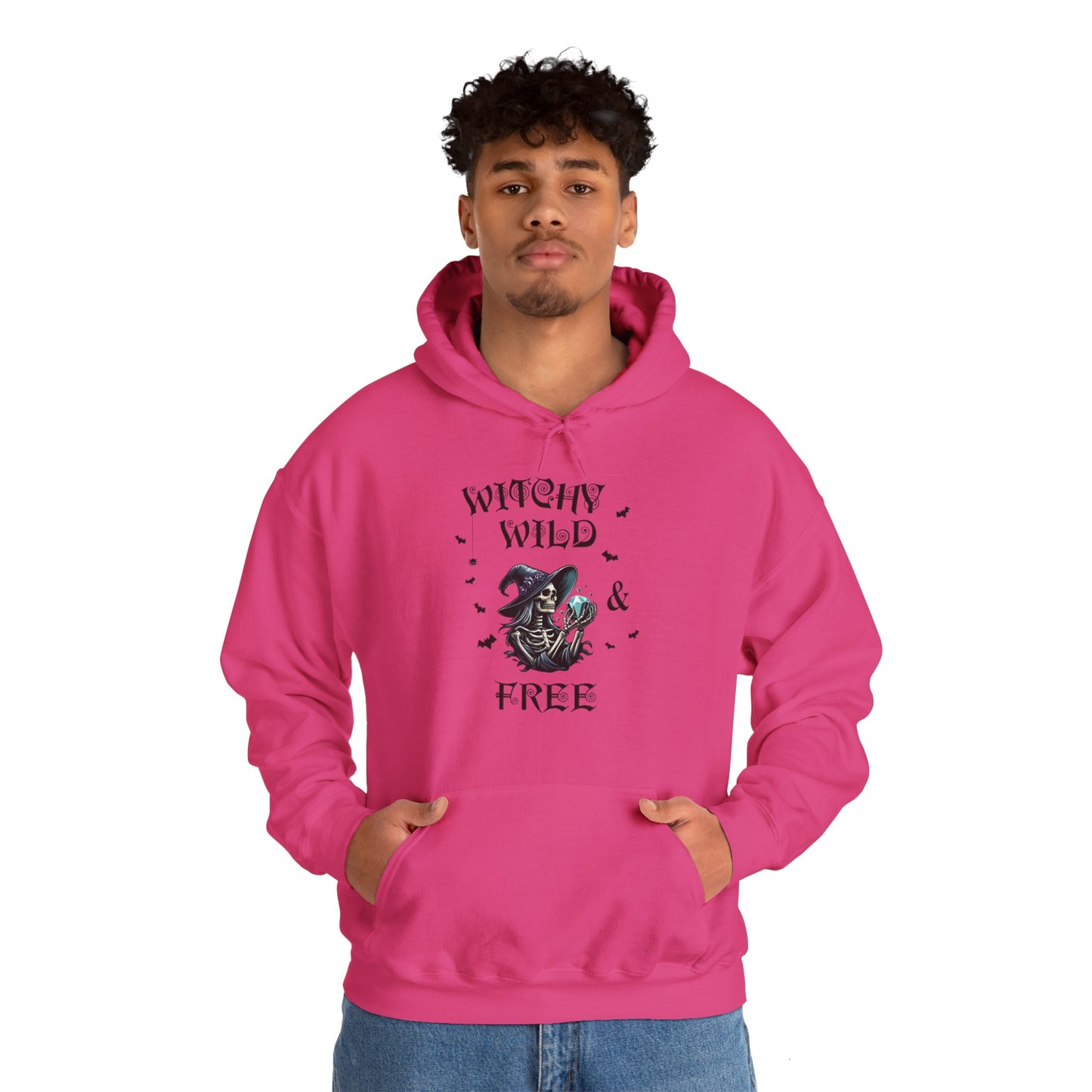 Witchy Wild & Free Skeleton w/ Diamond Jewel Hooded Sweatshirt