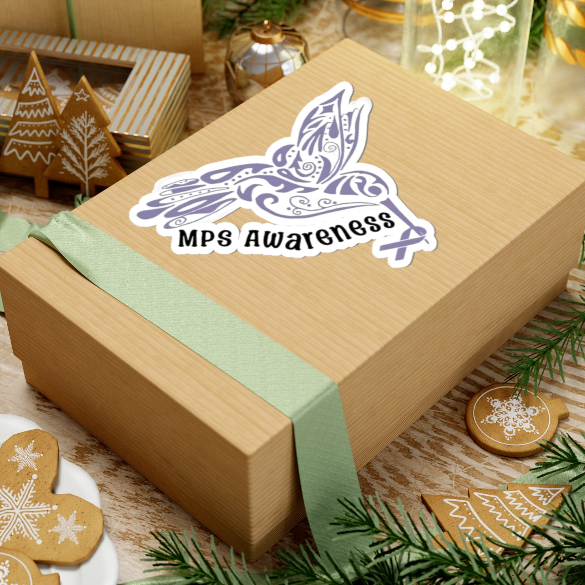 Hummingbird MPS Awareness Cut-Out Sticker