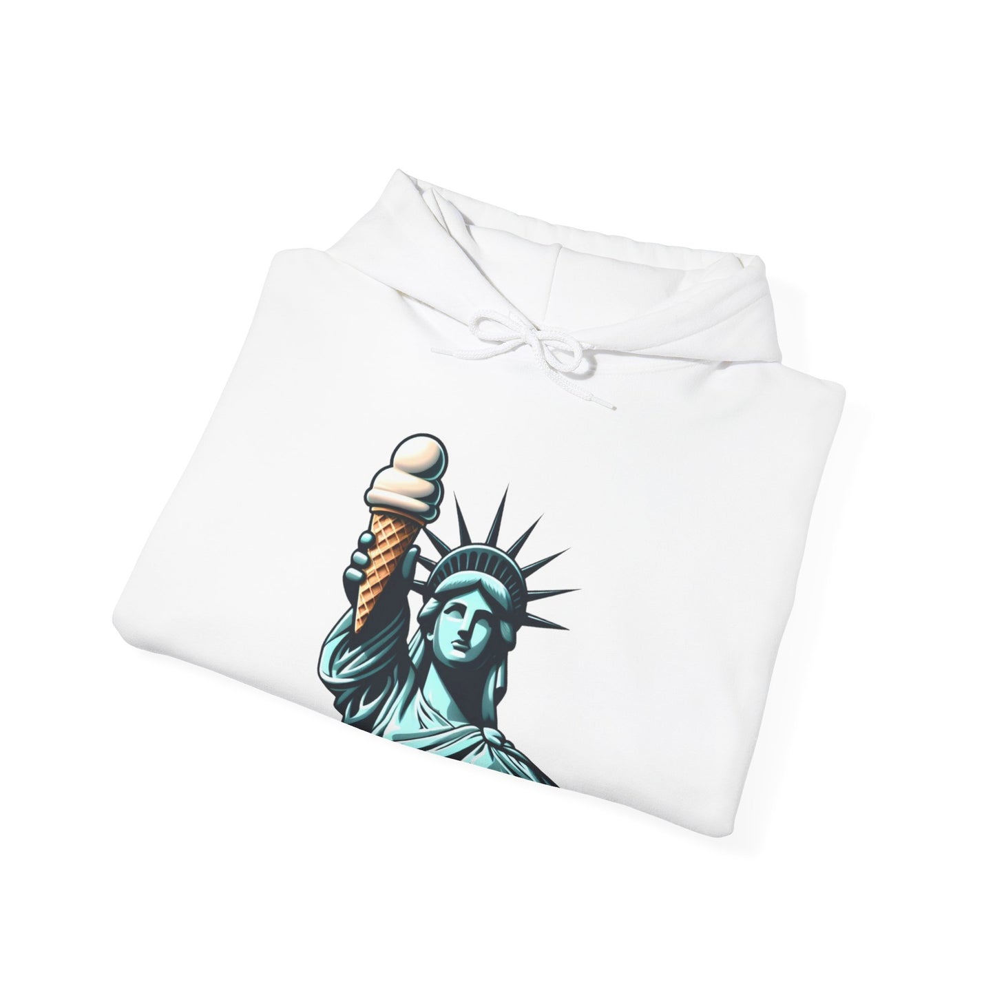 Lady Liberty Chillin w/ Vanilla Ice Cream Hooded Sweatshirt