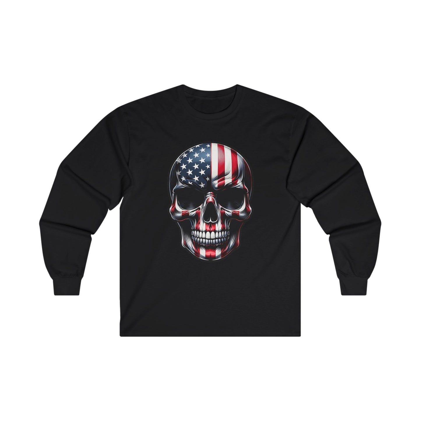 Skull, Stars & Stripes Long Sleeve Shirt