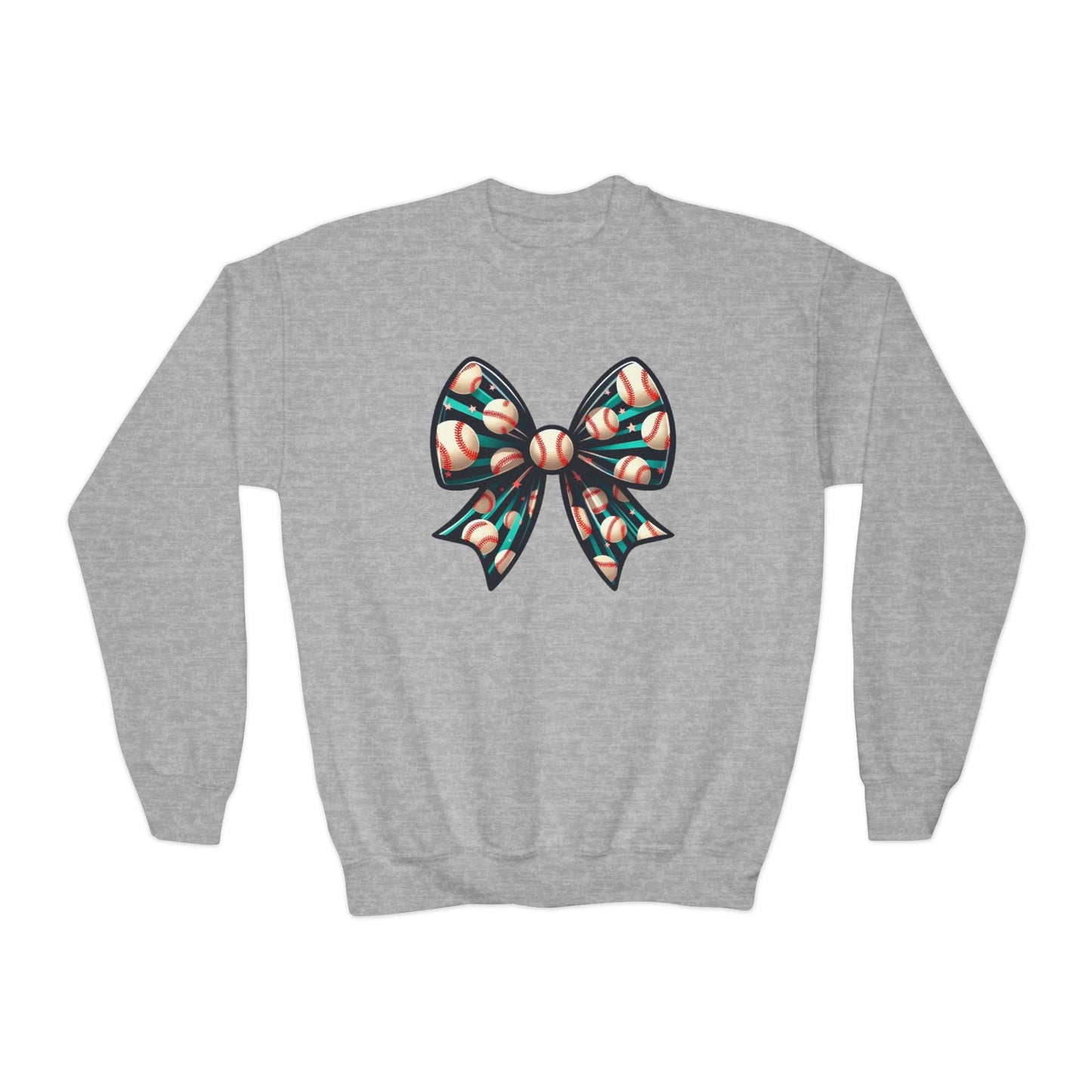 Baseball Prize Bow Kids Sweatshirt