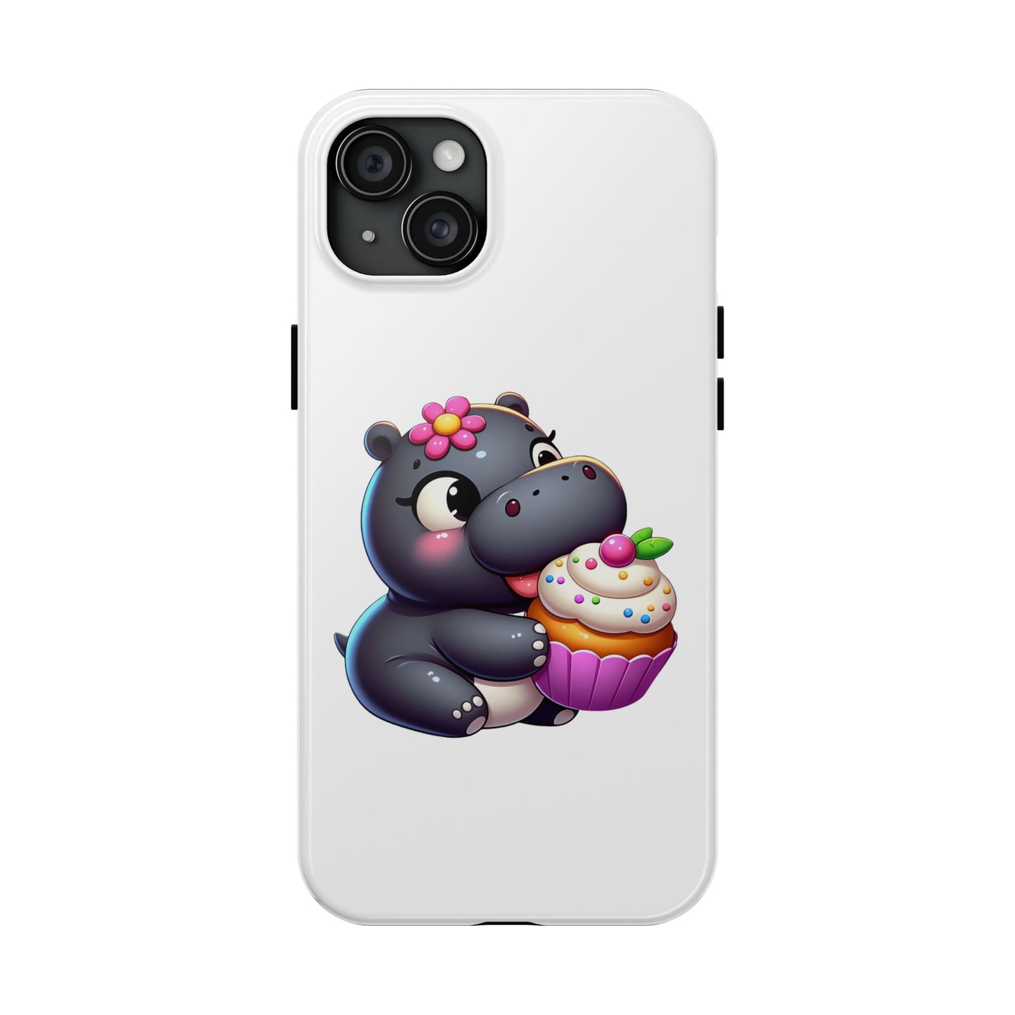 Hungry Hungry Cute Cupcake Hippo Phone Case