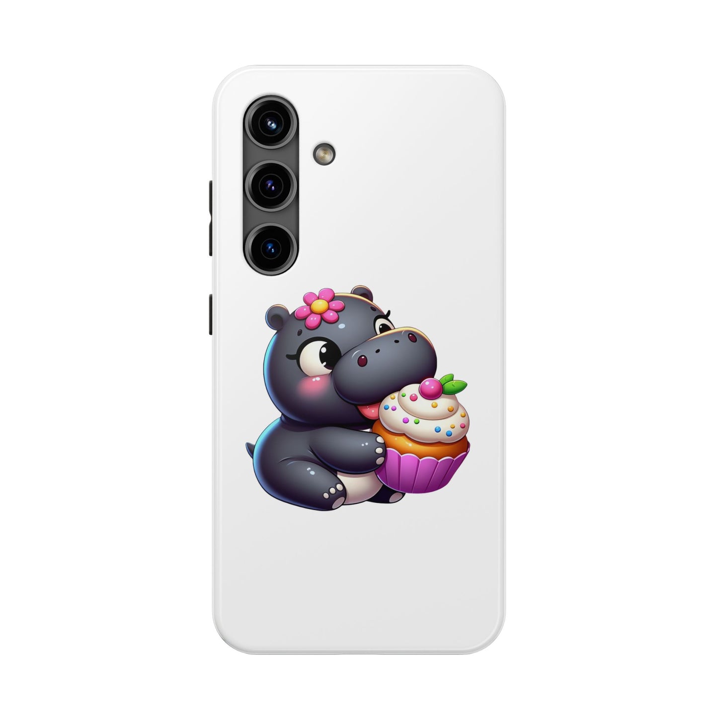 Hungry Hungry Cute Cupcake Hippo Phone Case