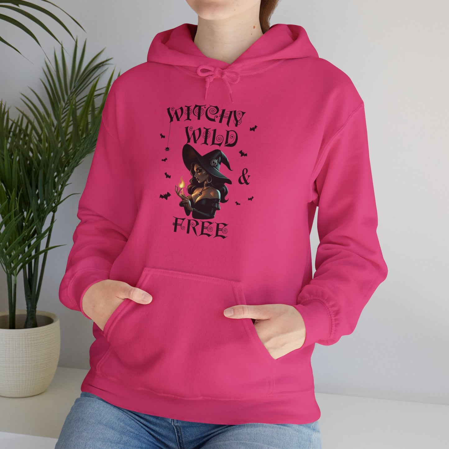 Witchy Wild & Free w/ Flame Hooded Sweatshirt