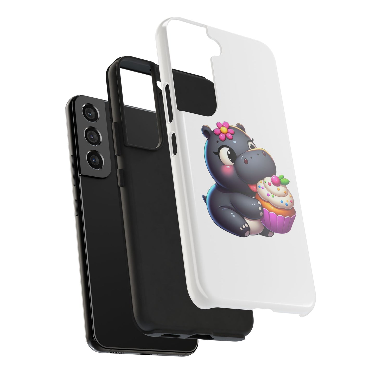 Hungry Hungry Cute Cupcake Hippo Phone Case