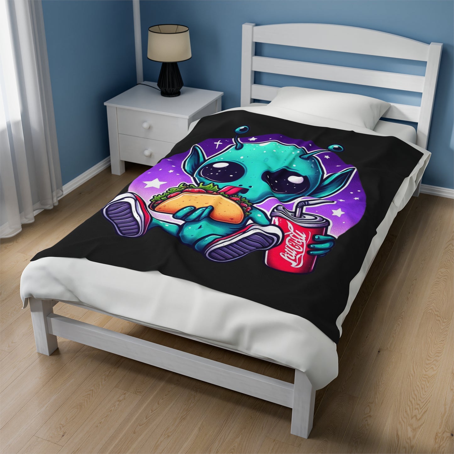 Extraterrestrial Taco Tuesday Plush Blanket