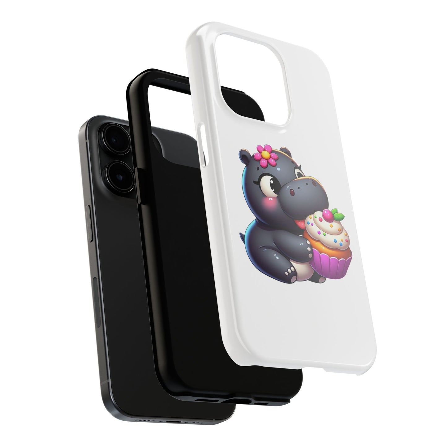 Hungry Hungry Cute Cupcake Hippo Phone Case