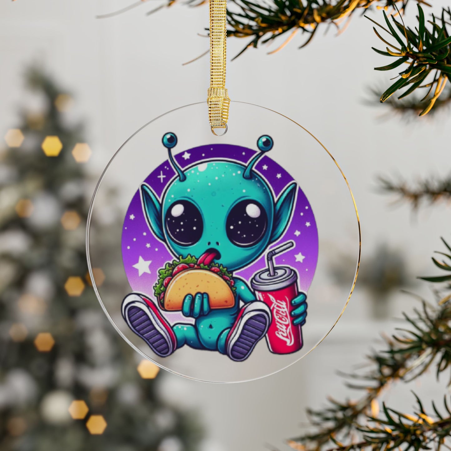 Extraterrestrial Taco Tuesday Acrylic Ornament