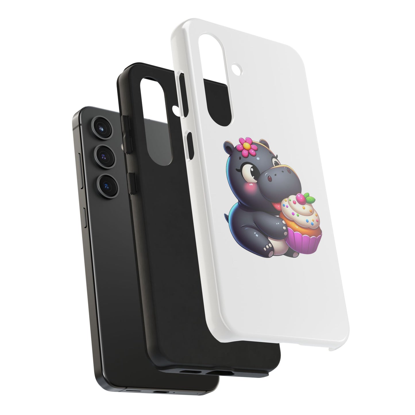 Hungry Hungry Cute Cupcake Hippo Phone Case