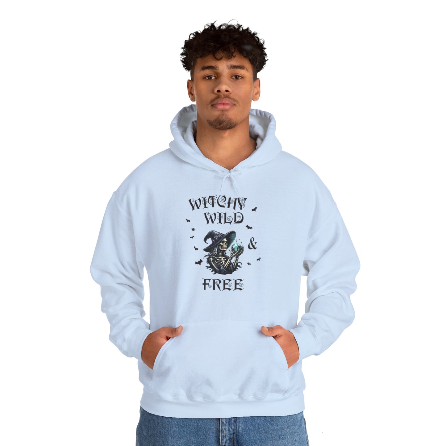 Witchy Wild & Free Skeleton w/ Diamond Jewel Hooded Sweatshirt