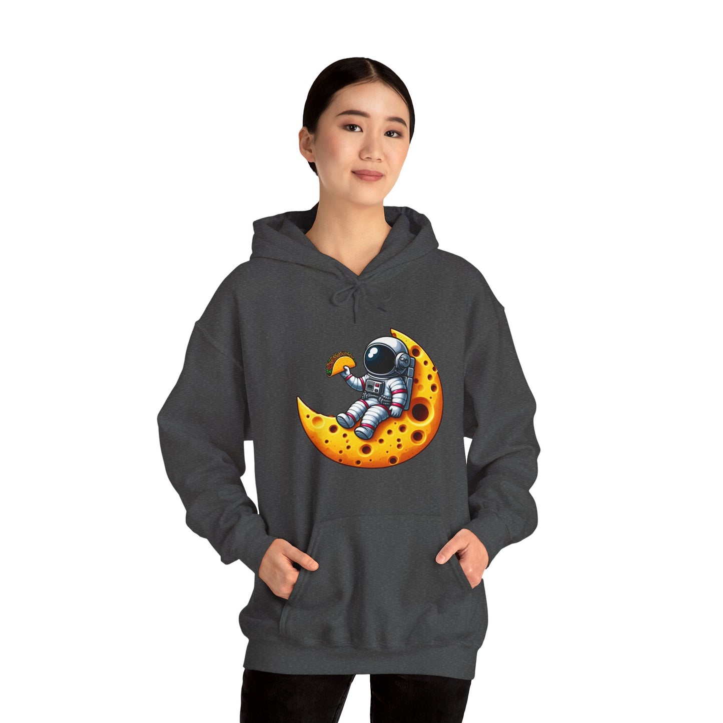 Astronaut On Cheese Moon Hooded Sweatshirt