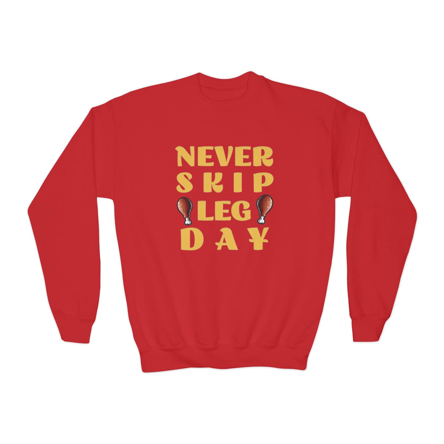 Never Skip Leg Day Kids Sweatshirt