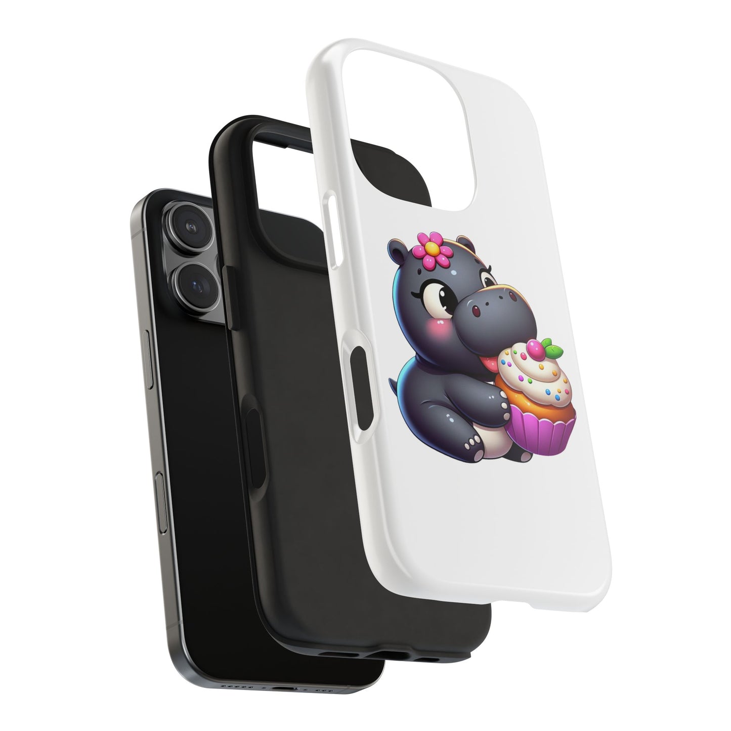 Hungry Hungry Cute Cupcake Hippo Phone Case