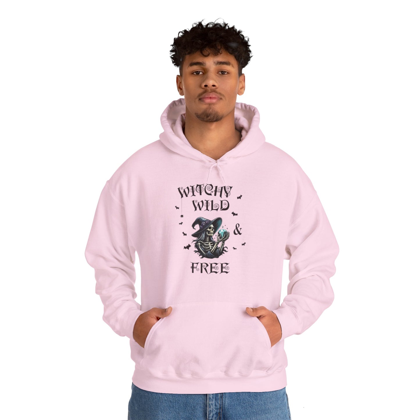 Witchy Wild & Free Skeleton w/ Diamond Jewel Hooded Sweatshirt