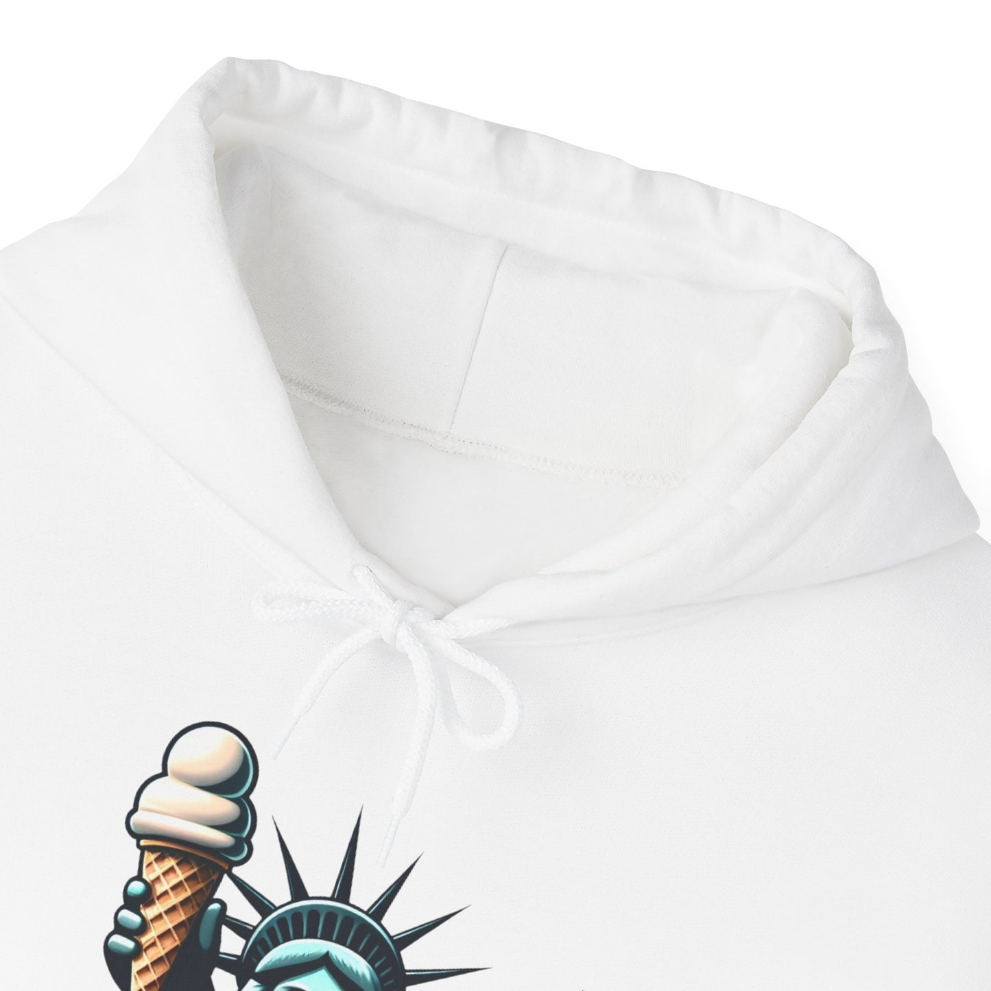 Lady Liberty Chillin w/ Vanilla Ice Cream Hooded Sweatshirt