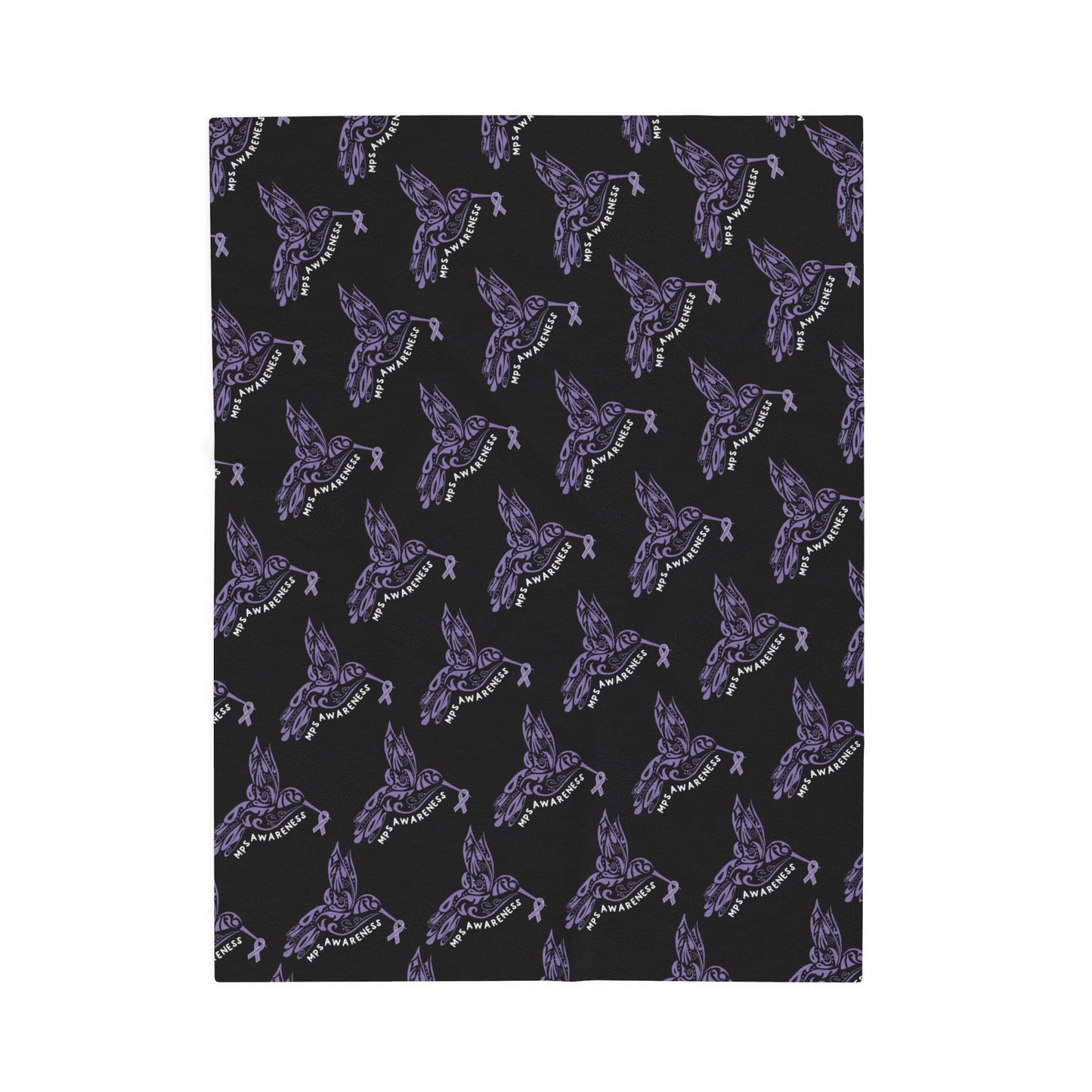 Hummingbird MPS Awareness Plush Blanket