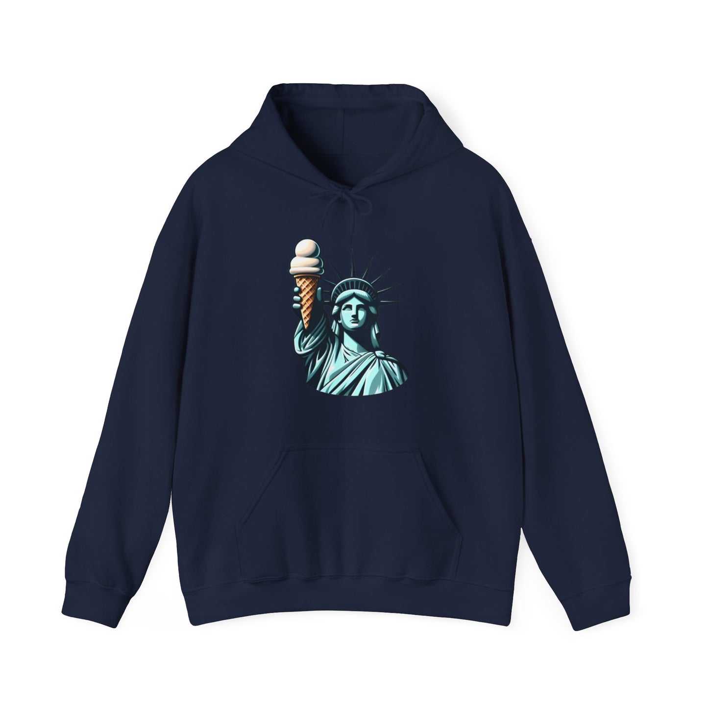 Lady Liberty Chillin w/ Vanilla Ice Cream Hooded Sweatshirt