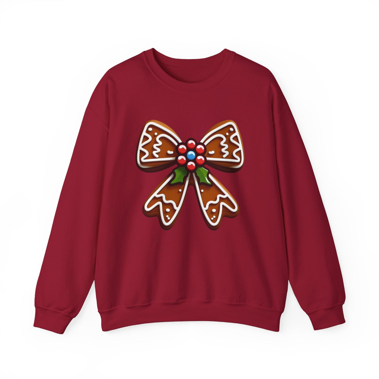 Holly and Gingerbread Bow Sweatshirt